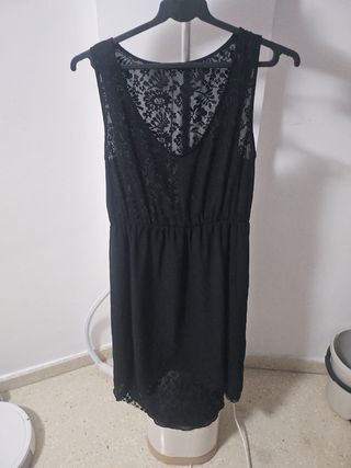 Vestido Zara Trafaluc Negro Encaje