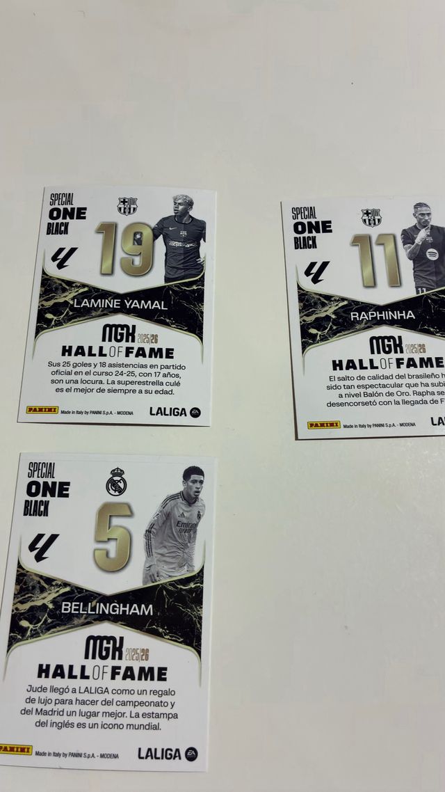 3 Cromos Fútbol Special One Black