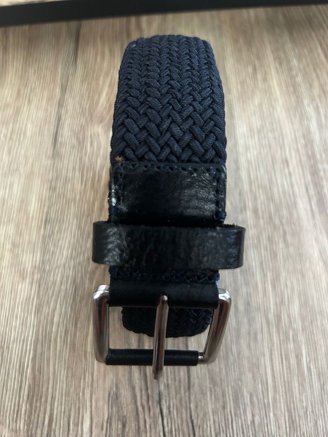 Cinturón Zara trenzado azul