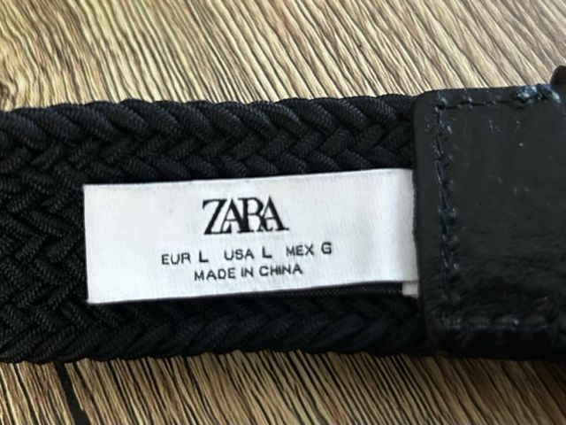 Cinturón Zara trenzado azul