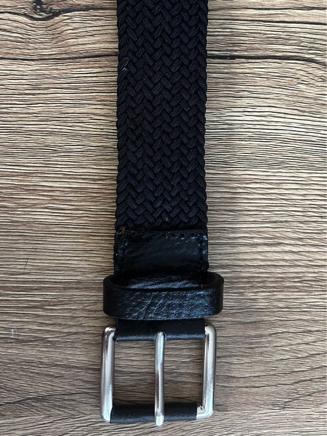 Cinturón Zara trenzado azul