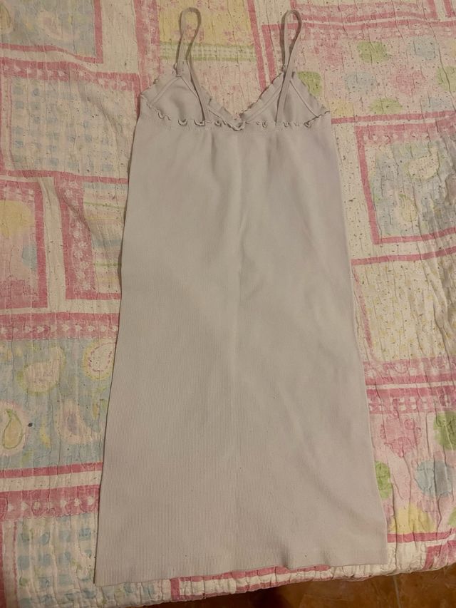 Vestido blanco Bershka tirantes
