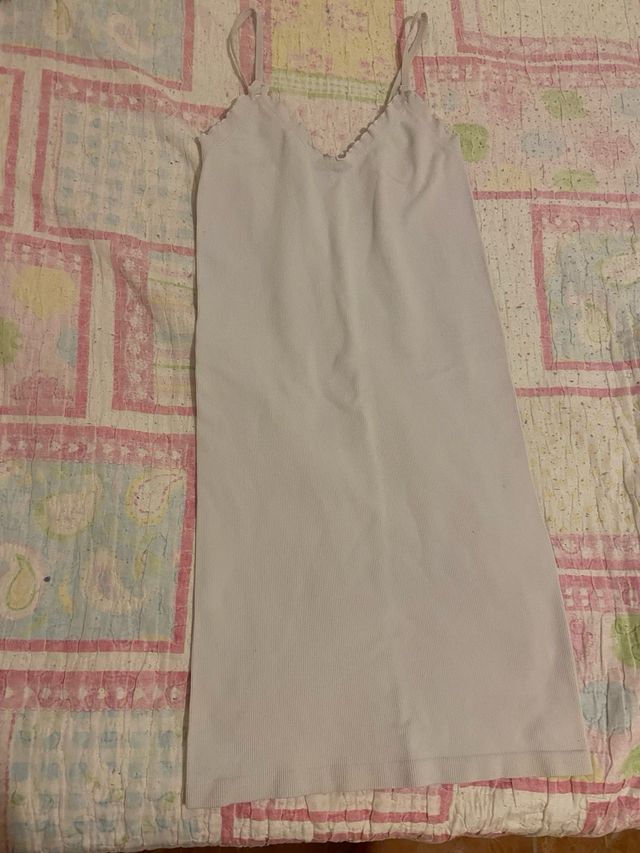 Vestido blanco Bershka tirantes