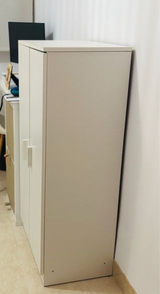 Mueble zapatero de madera blanco