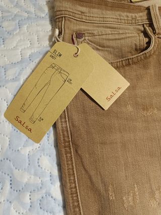 Pantalón vaquero Salsa hombre marrón