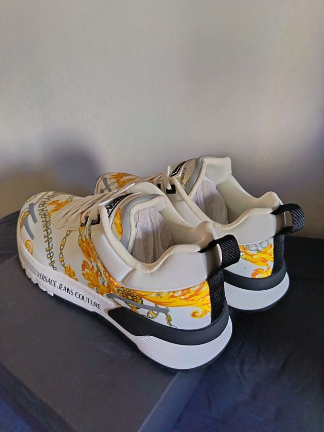Versace Jeans Couture Zapatillas Blancas Doradas