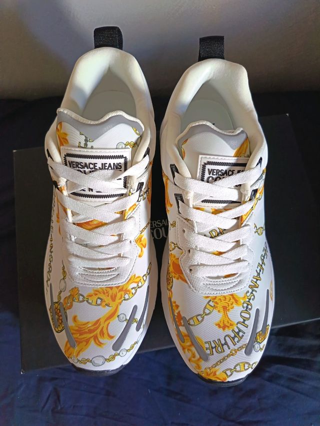 Versace Jeans Couture Zapatillas Blancas Doradas
