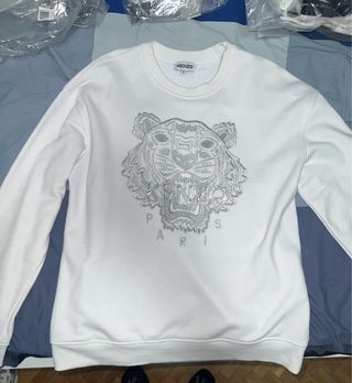 Sudadera Kenzo Tiger XL Blanca