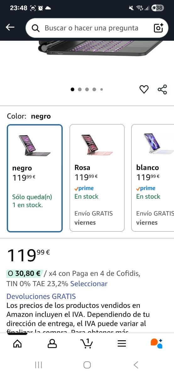 Teclado HOU iPad Air 11 M2/M3 Negro