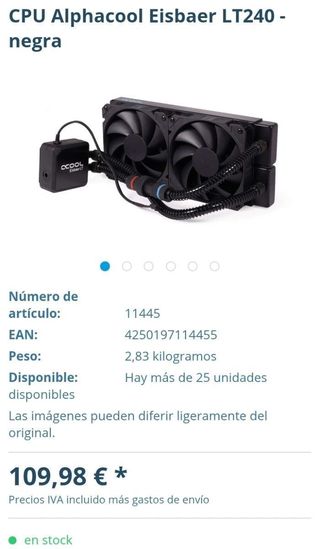 CPU Alphacool Eisbaer LT240 - negra