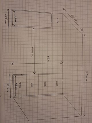 Escritorio moderno madera blanco y gris oscuro 