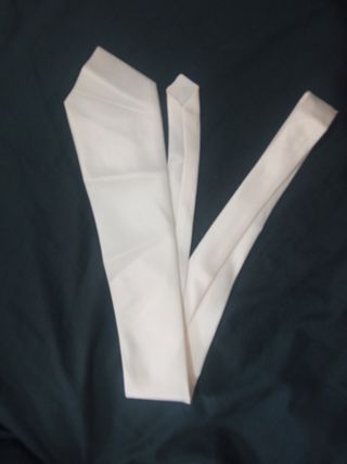 Corbata vintage marfil lisa