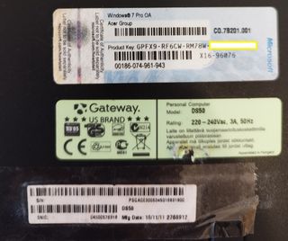 Ordenador Gateway DS50 Negro/Naranja (funcionando)