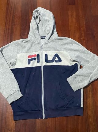 Chaqueta Fila Gris y Azul Talla S