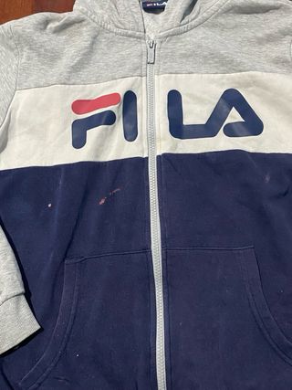 Chaqueta Fila Gris y Azul Talla S