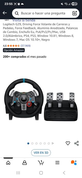 Volante Logitech G29 PS4/PS3/PC