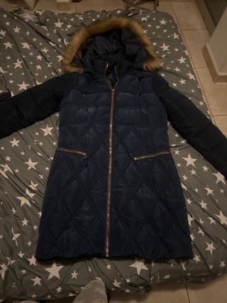 Chaquetón acolchado mujer azul marino