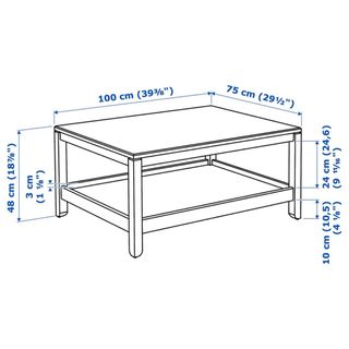 Mesa de centro Havsta Ikea blanca
