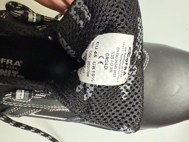 Zapatos seguridad Cofra Orcadi S3S Talla 45 NUEVOS