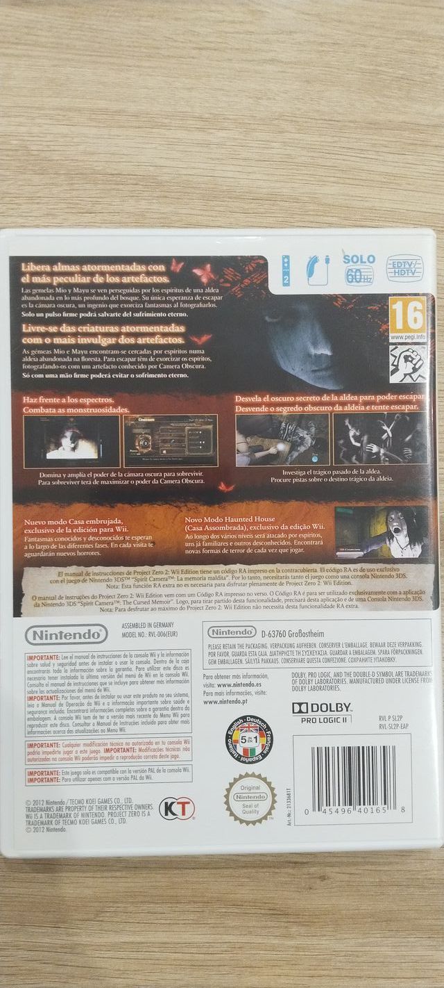Project Zero 2 Wii Edition Completo PAL