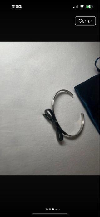 Pulsera Agatha Paris Lazo Negra y Plateada