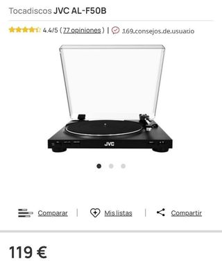 Tocadiscos JVC AL-F50B - Negro