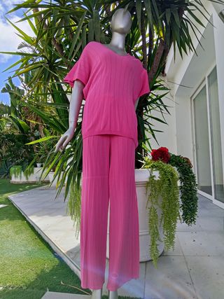 Conjunto rosa jersey y pantalón