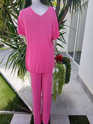 Conjunto rosa jersey y pantalón