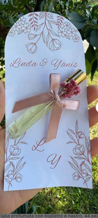 Profumini bomboniere oro e trasparenti