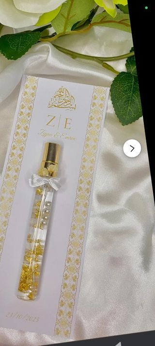 Profumini bomboniere oro e trasparenti