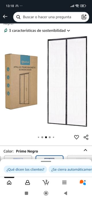 Mosquitera magnética para puerta