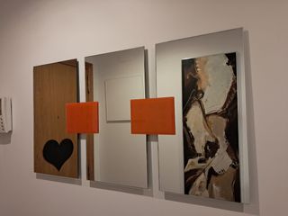 Mueble recibidor madera y espejo