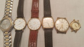 Lote de 6 Relojes: Bulova, Lotus, Movado, Citizen,