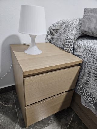 Mesitas de noche Malm Ikea madera
