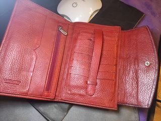 Cartera de piel Daviletto roja