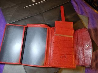 Cartera de piel Daviletto roja