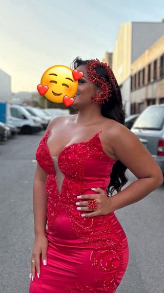 Vestido rojo boda gitana
