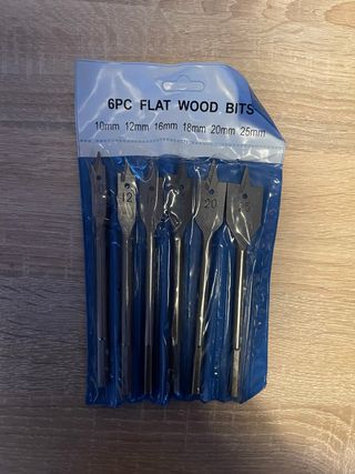 Set 6 Brocas Planas Madera 10-25mm