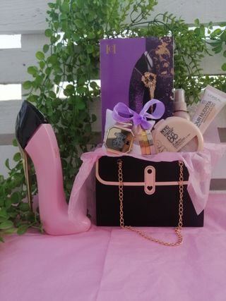 Cesta Regalo Lujo Bolso y Perfume