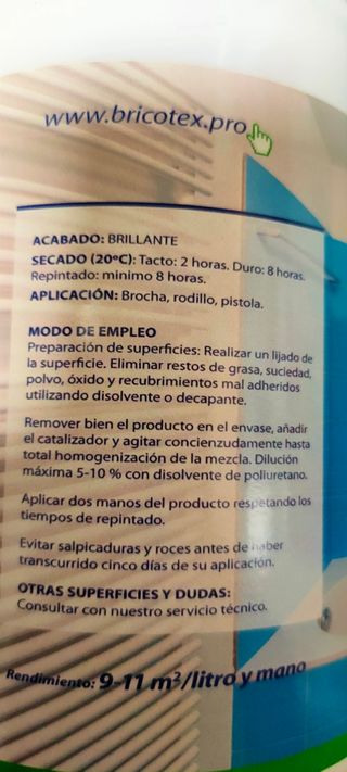 Esmalte + Catalizador Bricotex Bañeras