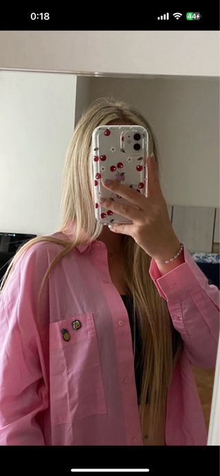 Camisa Zara Rosa Talla S