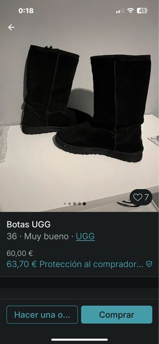 Botas UGG Negras Talla 36