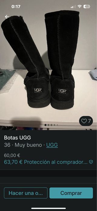 Botas UGG Negras Talla 36