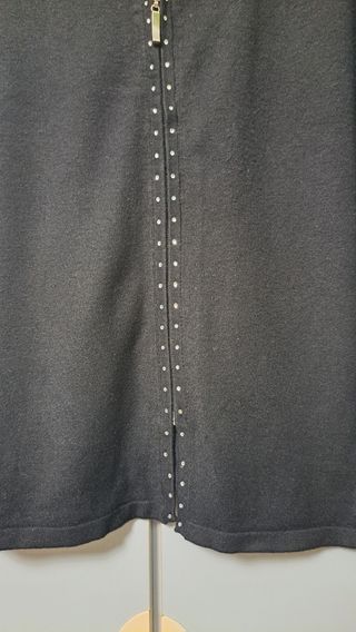 Punt Roma Cárdigan Negro Cremallera y brillantes