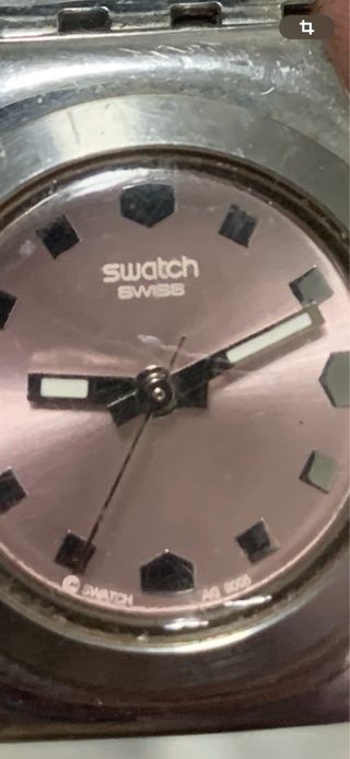 Reloj Swatch Irony V8 Rosa y Plateado