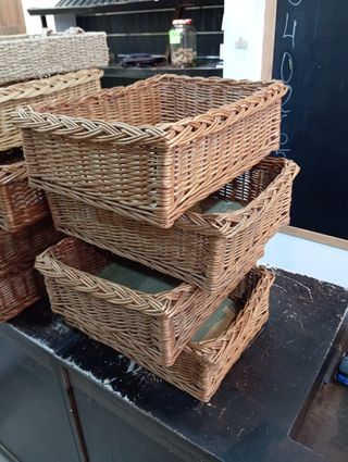Cestas de mimbre para fruta o decoración