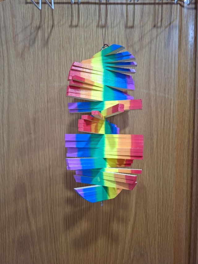 Ciondolo mobile in legno Rainbow