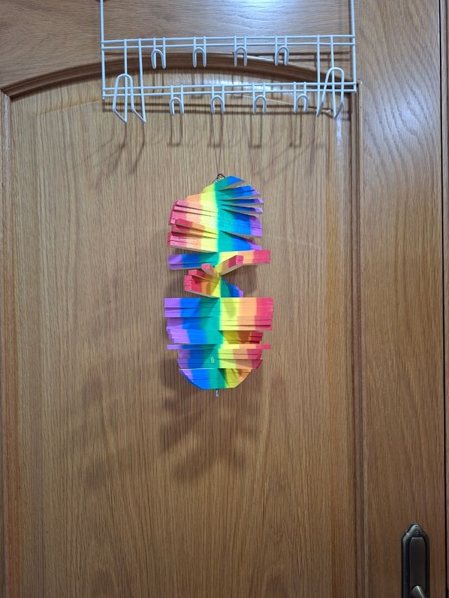 Ciondolo mobile in legno Rainbow