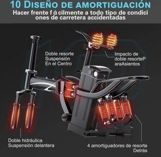 Bicicleta Eléctrica Plegable Negra