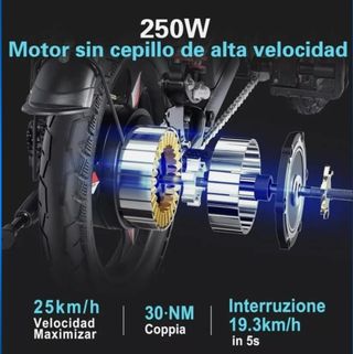 Bicicleta Eléctrica Plegable Negra